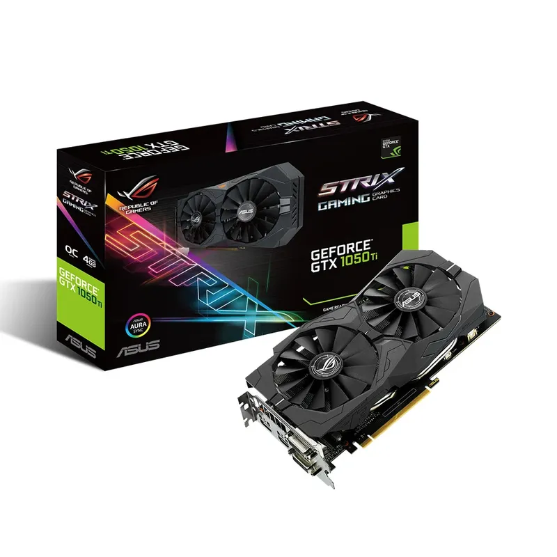 Card màn hình cũ ASUS Gtx 1050 ti OC 4gb ROG Strix Gaming 2 Fan