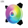 Quạt tản nhiệt PC VSP V209 | Fan lẻ 120mm, RGB, Đen