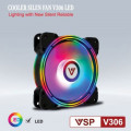 Quạt tản nhiệt PC VSP V306 | Fan lẻ 120mm, RGB, Đen