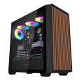 Vỏ Case Darkflash DS900WD ATX - Đen (Mặt gỗ)