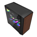 Vỏ Case Darkflash DS900WD ATX - Đen (Mặt gỗ)