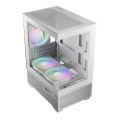 Vỏ Case Gamdias Aura GC9M Elite ARGB M-ATX (Kèm Sẵn 3F ARGB) - Trắng