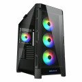 Vỏ Case Cougar DuoFace Pro RGB (Kèm Sẵn 4 Fan ARGB) - Đen
