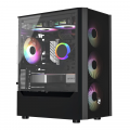 Vỏ case Vitra Cruise AX3 - Đen | M-ATX, kèm sẵn 4 fan RGB