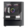 Vỏ case Vitra Cruise AX3 - Đen | M-ATX, kèm sẵn 4 fan RGB