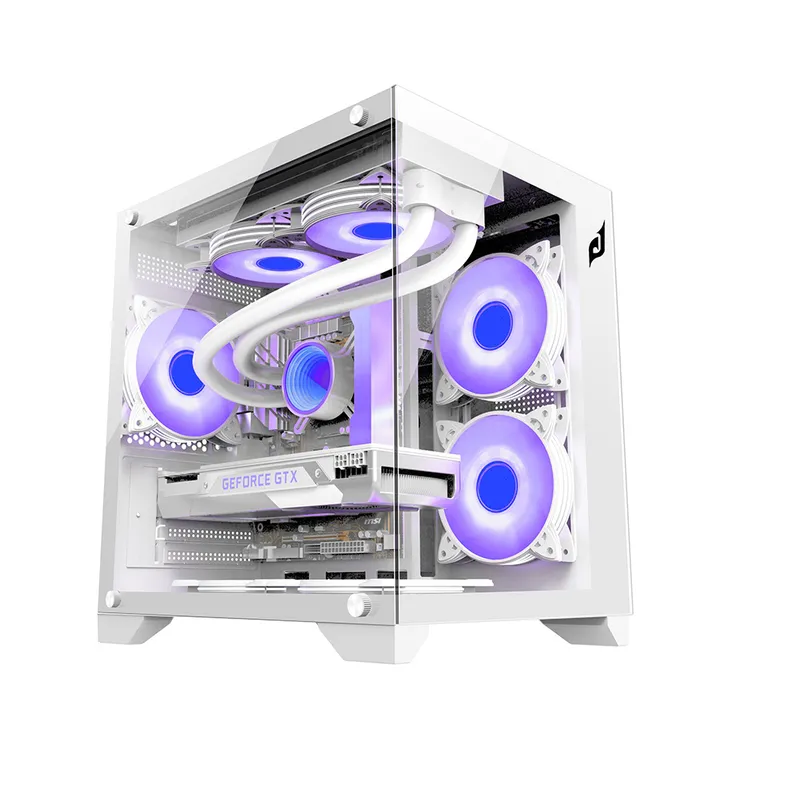 Vỏ case Vỏ case E-Dra ECS 1305 | M-ATX, hồ cá, trắng