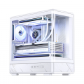 Vỏ case Jonsbo D200 Micro-ATX | Trắng, Kính Cong