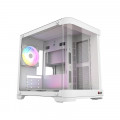 Vỏ case Magic Gaming GM-02 Curved M-ATX Support AIO 240 (Hồ Cá) Không Kèm Sẵn Fan - Trắng