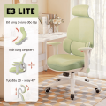 Ghế công thái học MANSON E3 Lite | Xanh lá, 100kg, Chân xoay, Lưng lưới
