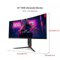 Màn hình Gaming KTC H34S18S | 34 inch, Ultra WQHD, 165Hz, VA