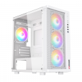 Vỏ Case Magic GM-01 Mesh - Trắng | Micro ATX, Sẵn 4 fan RGB