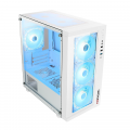 Vỏ Case Magic GM-01 White | Micro ATX, sẵn 4 fan RGB