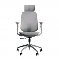 Ghế công thái học Epione ElysChair Cool Gray | Lưng lưới, Kèm tựa đầu, Xám