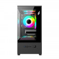 Vỏ Case EDRA ECS1303H | M-ATX/ITX, Kính cường lực, Hỗ trợ 5 fan 120mm, Đen
