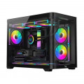 Vỏ Case LinkTech Siren M (Chưa kèm Fan) | M-ATX/ITX, Mặt kính cong, Đen