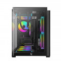 Vỏ Case LinkTech Siren M (Chưa kèm Fan) | M-ATX/ITX, Mặt kính cong, Đen