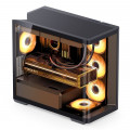 Thùng máy Jonsbo D300 - Black | Micro ATX, kính cong