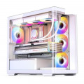 Thùng máy Jonsbo D300 - White | Micro ATX, kính cong