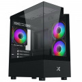 Thùng máy Xigmatek Alphard Micro ATX - Đen | Kèm sẵn 3 fan (EN 44090)