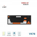 Bàn Phím Giả Cơ Có Dây VSP VK78 | Black-White-Orange (KM04-VK78000164)