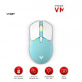 Chuột gaming VSP VM502 Mini | Wireless + Bluetooth, 10000 DPI, 62g, RGB, Trắng