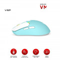 Chuột gaming VSP VM502 Mini | Wireless + Bluetooth, 10000 DPI, 62g, RGB, Trắng
