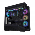 Vỏ Case Lian Li Vector V100 (Kèm sẵn 4 Fan) (CASELLV100RX) | Mid Tower, Kính cường lực, ARGB, Đen