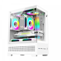 Vỏ Case hồ cá E-DRA ECS1303H | Micro-ATX, Mặt kính cường lực, Hỗ trợ 5 Fan, Trắng