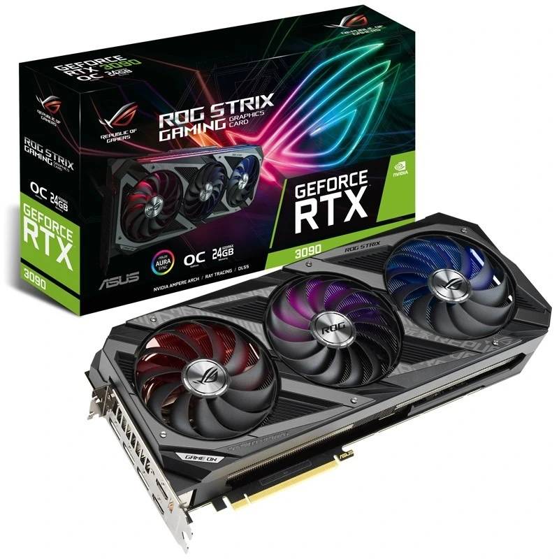 Card Màn Hình Cũ Asus Rog Strix GeForce RTX 3090 Gaming OC edition 24G 