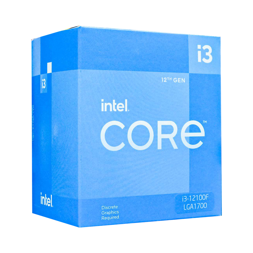 [Xả Hàng] CPU Intel Core i3 12100F Box Chính Hãng (3.3GHz turbo up to 4.3GHz, 4 nhân 8 luồng, 12MB Cache, LGA 1700)