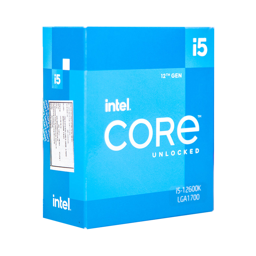 CPU Intel Core i5 12600K Box Công Ty (3.7GHz turbo up to 4.9Ghz, 10 nhân, 16 luồng, LGA 1700)