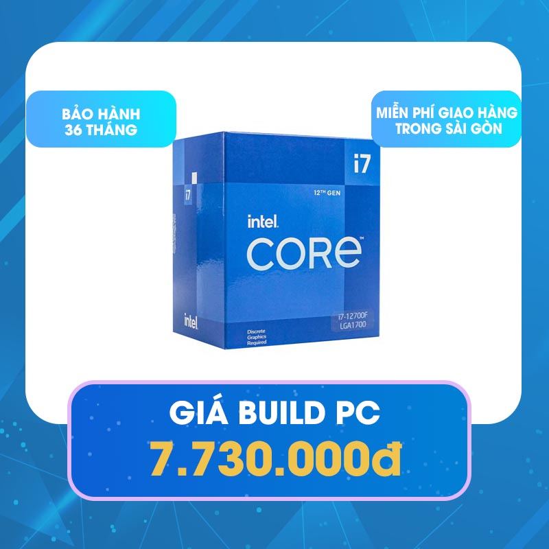 Cpu Intel Core i7 12700F Box Chính Hãng