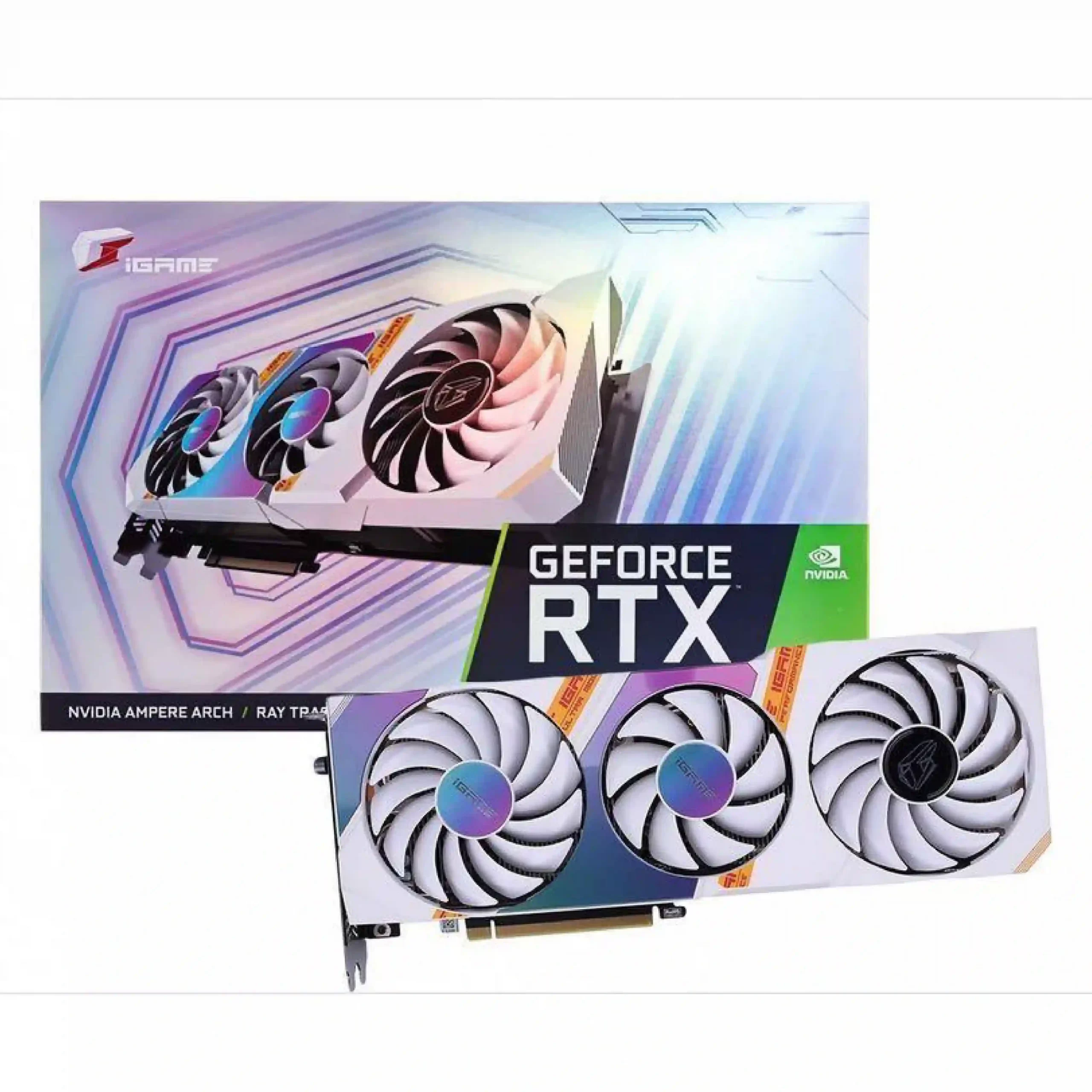 Card màn hình cũ Colorful iGame RTX 3060 Ultra White OC 12G L-V 3 Fan