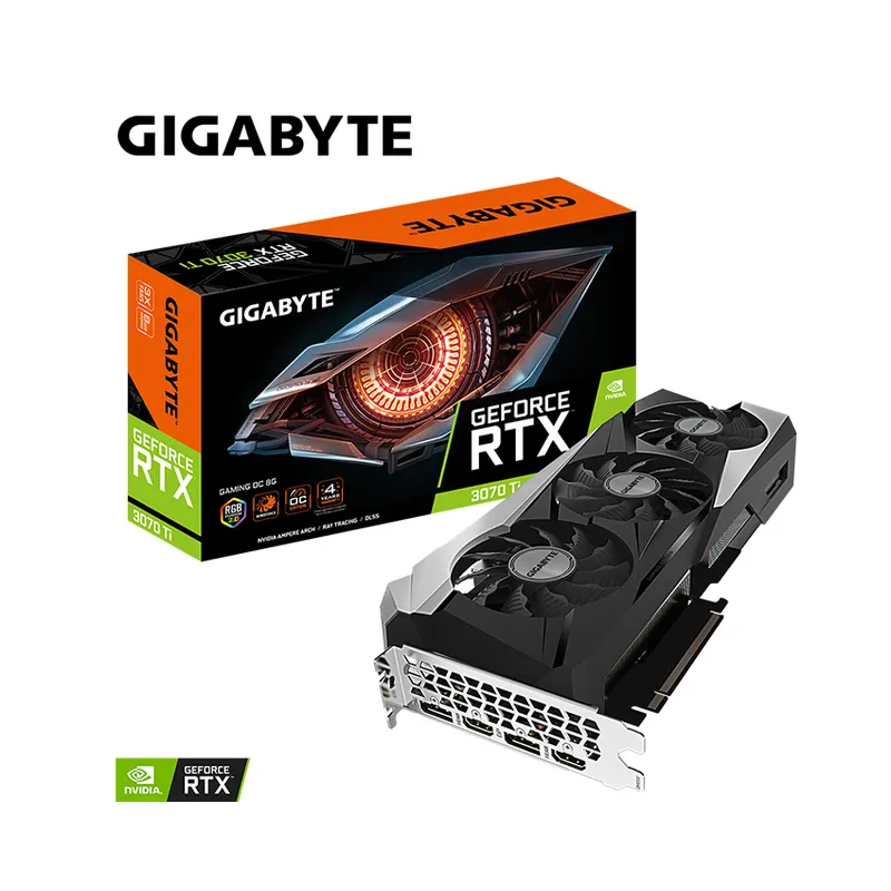 Card màn hình cũ GIGABYTE RTX 3070Ti Gaming OC 8GB GDDR6X 3 Fan
