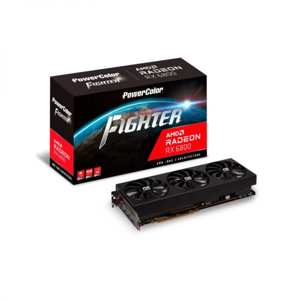 Card màn hình Powercolor Fighter Radeon RX 6800 16GB (16GBD6-3DH|OC) (cũ)