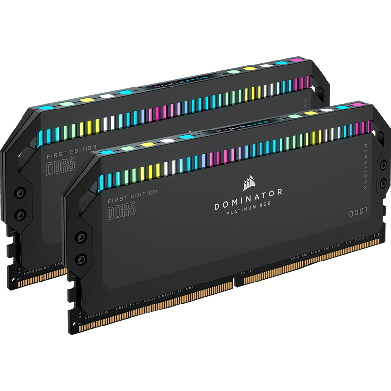 Ram Desktop Corsair DDR5, 5200MHz 32GB 2x16GB DIMM, DOMINATOR PLATINUM RGB Black Heatspreader, RGB LED, C38, 1.25V