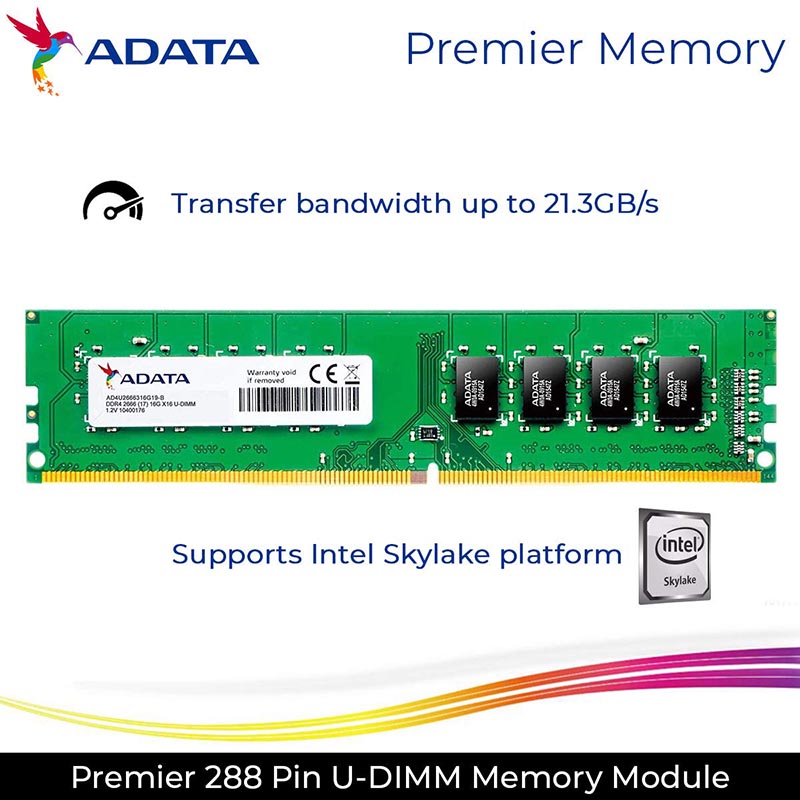 Ram Desktop Adata PREMIER DDR4 4GB 2666 (AD4U26664G19-SGN)