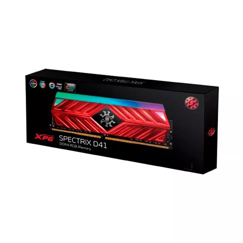 Ram Desktop Adata XPG D41 DDR4 8GB 3200 RED RGB (AX4U32008G16A-SR41)