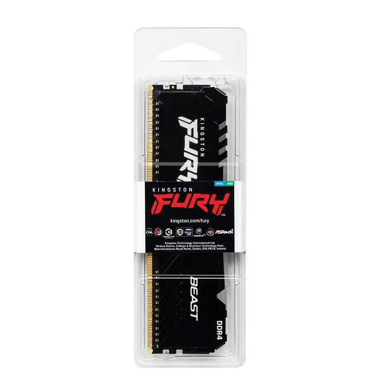 Ram Kingston Fury 8GB 3200MHz DDR4 CL16 DIMM Beast Black