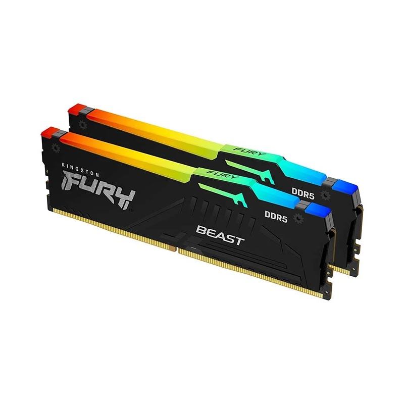 Ram Kingston Fury 64GB 5600MT/s DDR5 CL40 DIMM (Kit of 2) Beast RGB KF556C40BBAK2-64