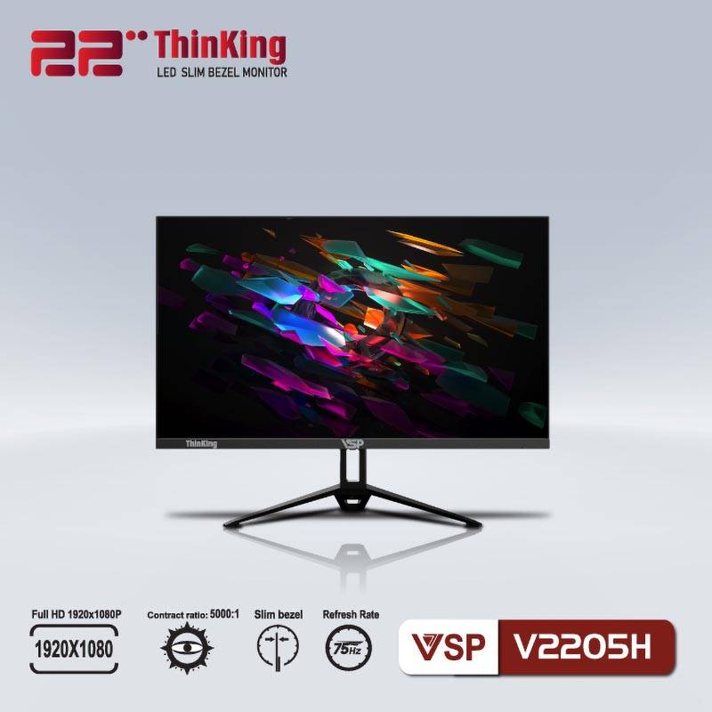 [Xả Hàng] Màn hình máy tính VSP V2205H (21.45 inch/FHD/IPS/75Hz/5Ms/Black)