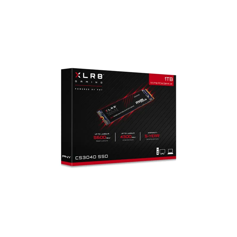 Ổ cứng SSD PNY XLR8 CS3040 M.2 2280 NVMe PCIe Gen 4x4, 1TB