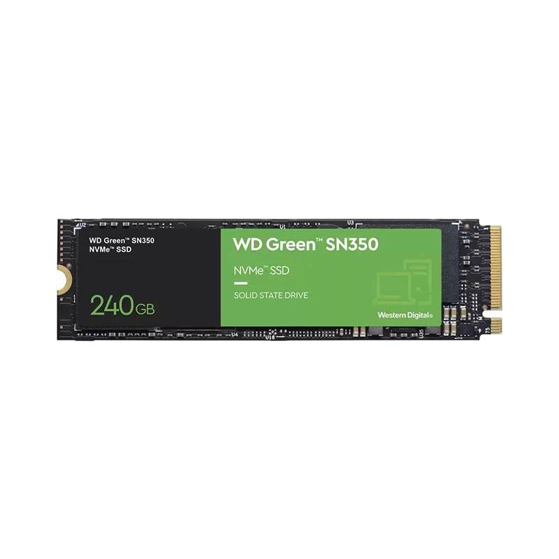 Ổ cứng SSD WD GREEN SSD 240GB / SN350 NVMe / M.2-2280 / PCIe Gen3x4, 8 Gb/s / Read up to 2400MB/s - Write up to 900MB/s - Up to 160K/150