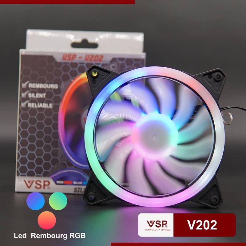 [Xả Hàng] Fan VSP V202 LED 2 Mặt