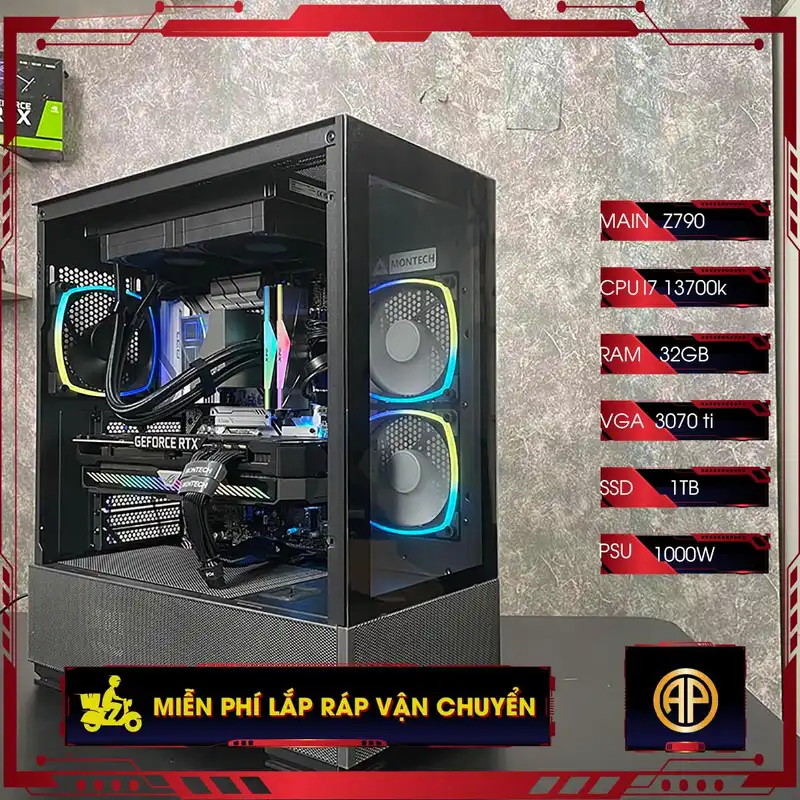 Pc Đồ Hoạ AP Bể Cá Z790 I7 13700k 32GB RTX 3070 ( Vga 2nd )