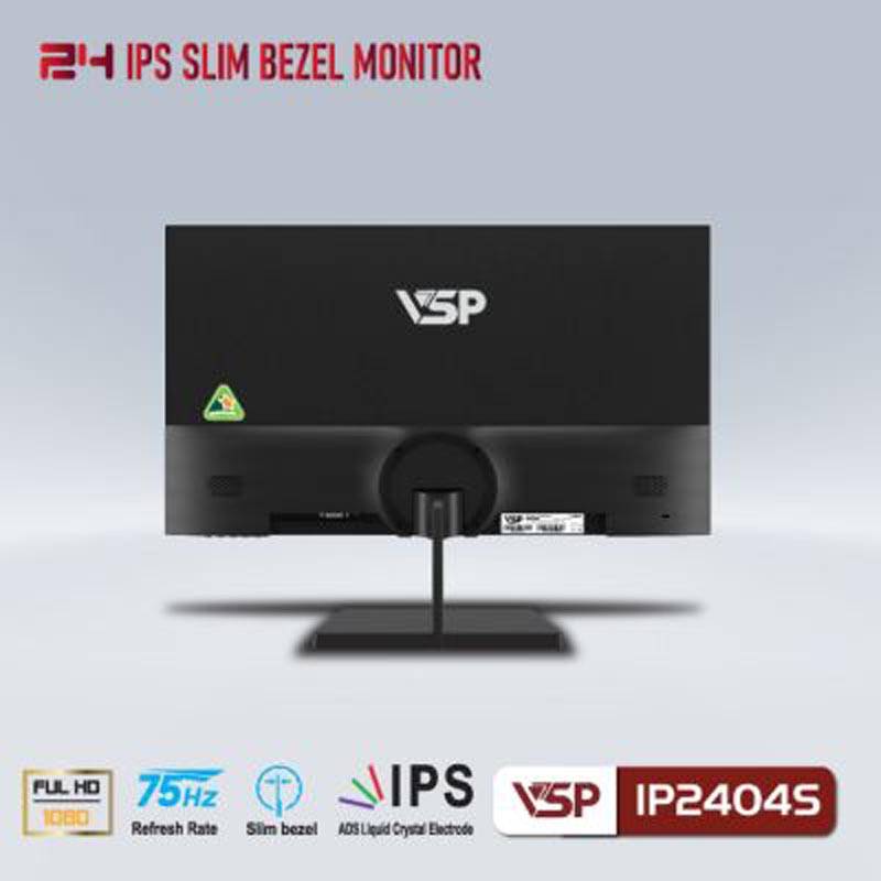 Màn hình máy tính VSP IP2404S (24inch, Full HD, IPS, 75Hz, Typ.5 ms, 250  cd/㎡, Phẳng) Chính hãng, Bảo hành 24 tháng| Tin Học Anh Phát