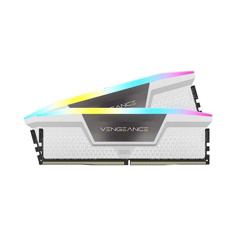 Ram Corsair DDR5, 5600MHz 32GB 2x16GB DIMM, VENGEANCE RGB DDR5 White Heatspreader, RGB LED, 1.25V CMH32GX5M2B5600C36WK