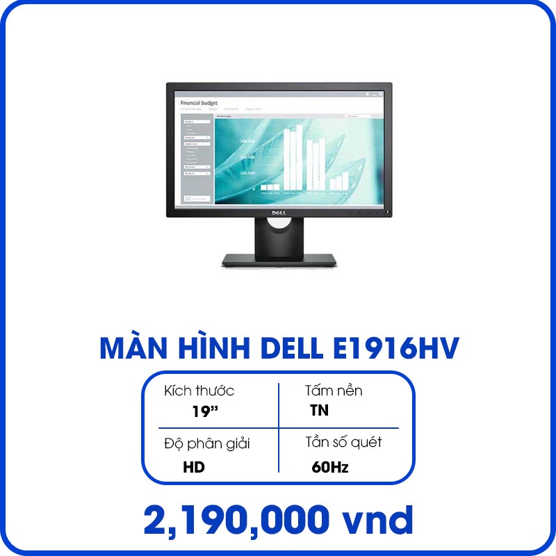 Màn hình Dell E1916HV (18.5 inch/HD/TN/60Hz/5ms)