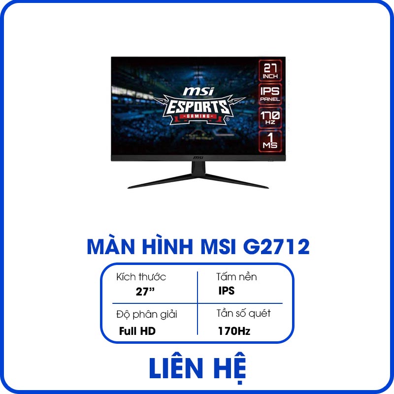 Màn hình máy tính Gaming G2712 (27 inch/FHD/IPS/170Hz/1ms)