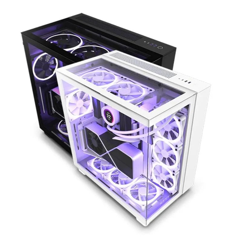 Vỏ Case NZXT H9 ELITE (ATX, Đen, Kèm 4 Fan)